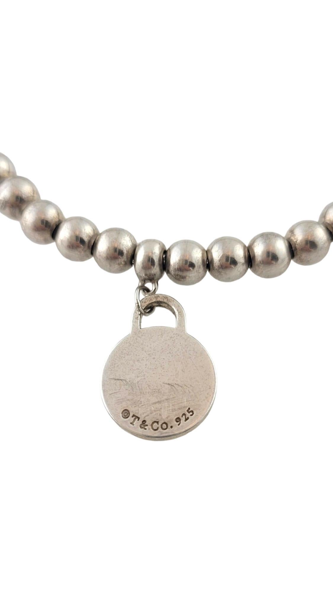 Women's Tiffany & Co. Sterling Silver Return to Tiffany Heart Tag Bead Bracelet #17391 For Sale