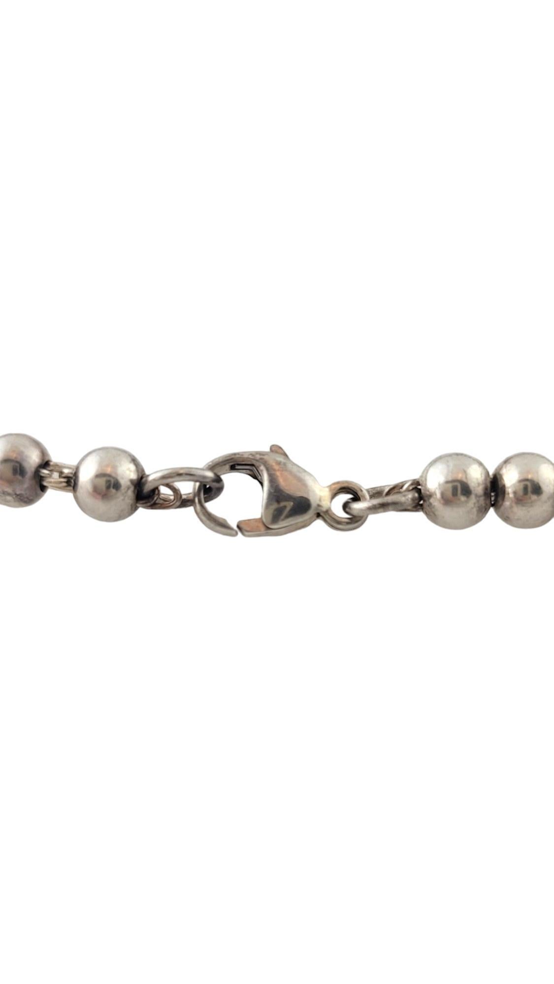 Tiffany & Co. Sterling Silber Rückkehr zu Tiffany Herz Tag Perlenarmband #17391 1
