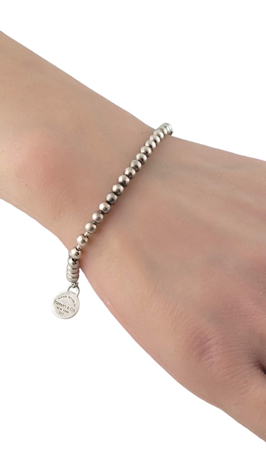 Tiffany & Co. Sterling Silver Return to Tiffany Heart Tag Bead Bracelet #17391 For Sale 3