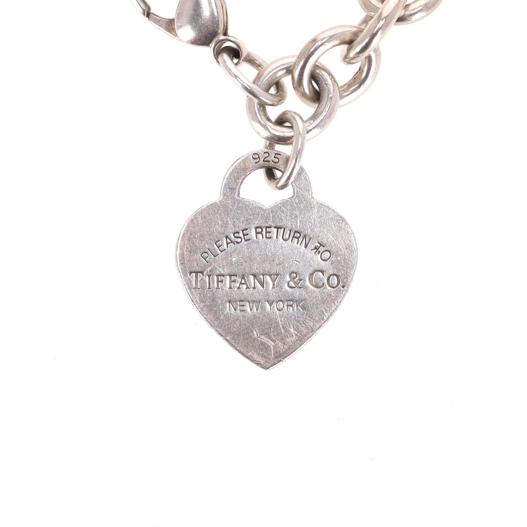 Donna Tiffany & Co. Bracciale con etichetta a cuore Return To Tiffany in argento sterling in vendita