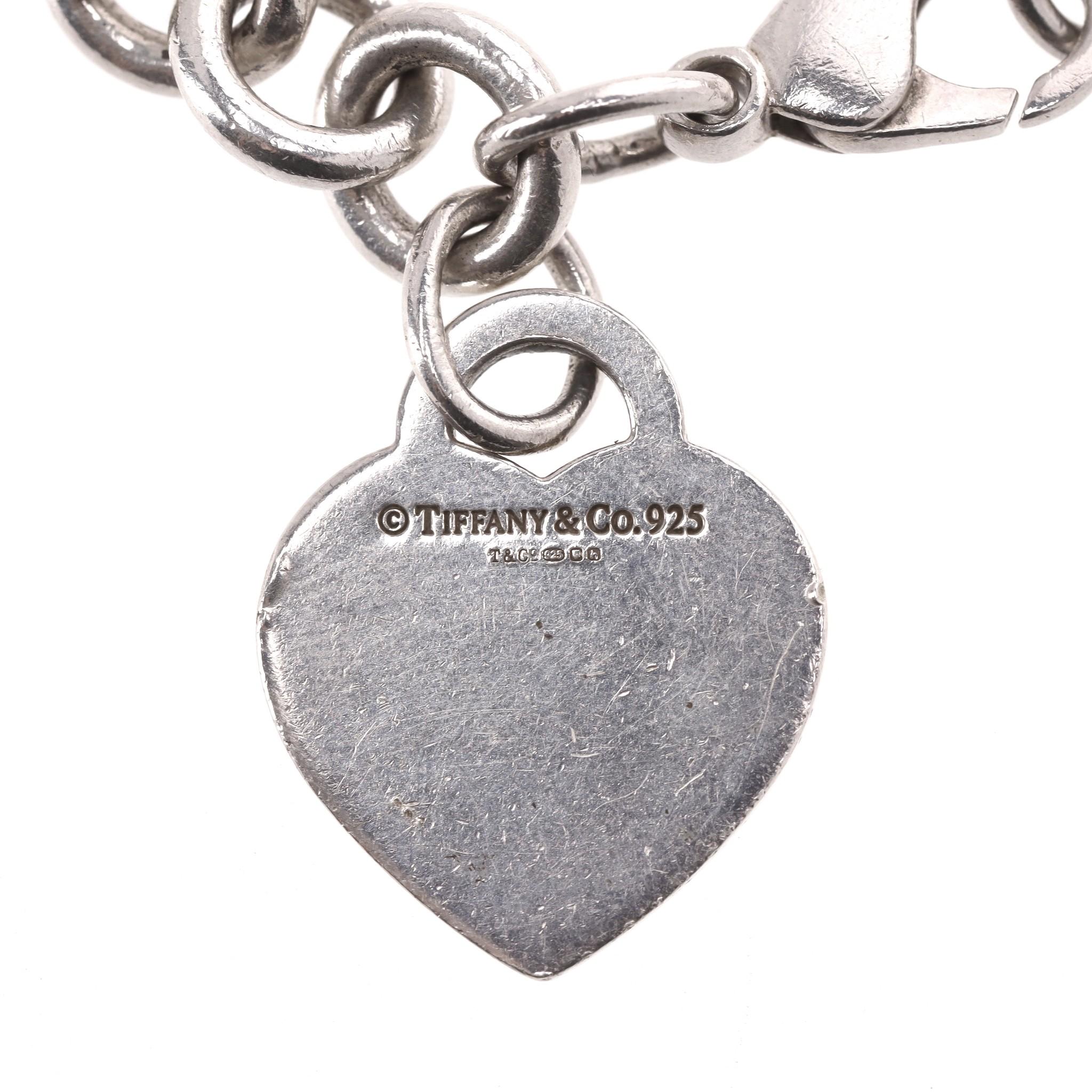 Tiffany & Co. Braccialetto con etichetta a forma di cuore in argento Sterling Return To Tiffany 2