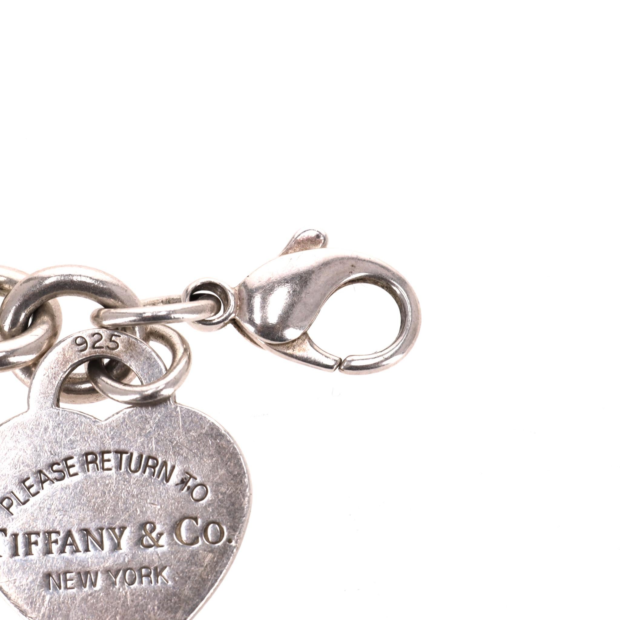 Tiffany & Co. Bracciale con etichetta a cuore Return To Tiffany in argento sterling in vendita 2