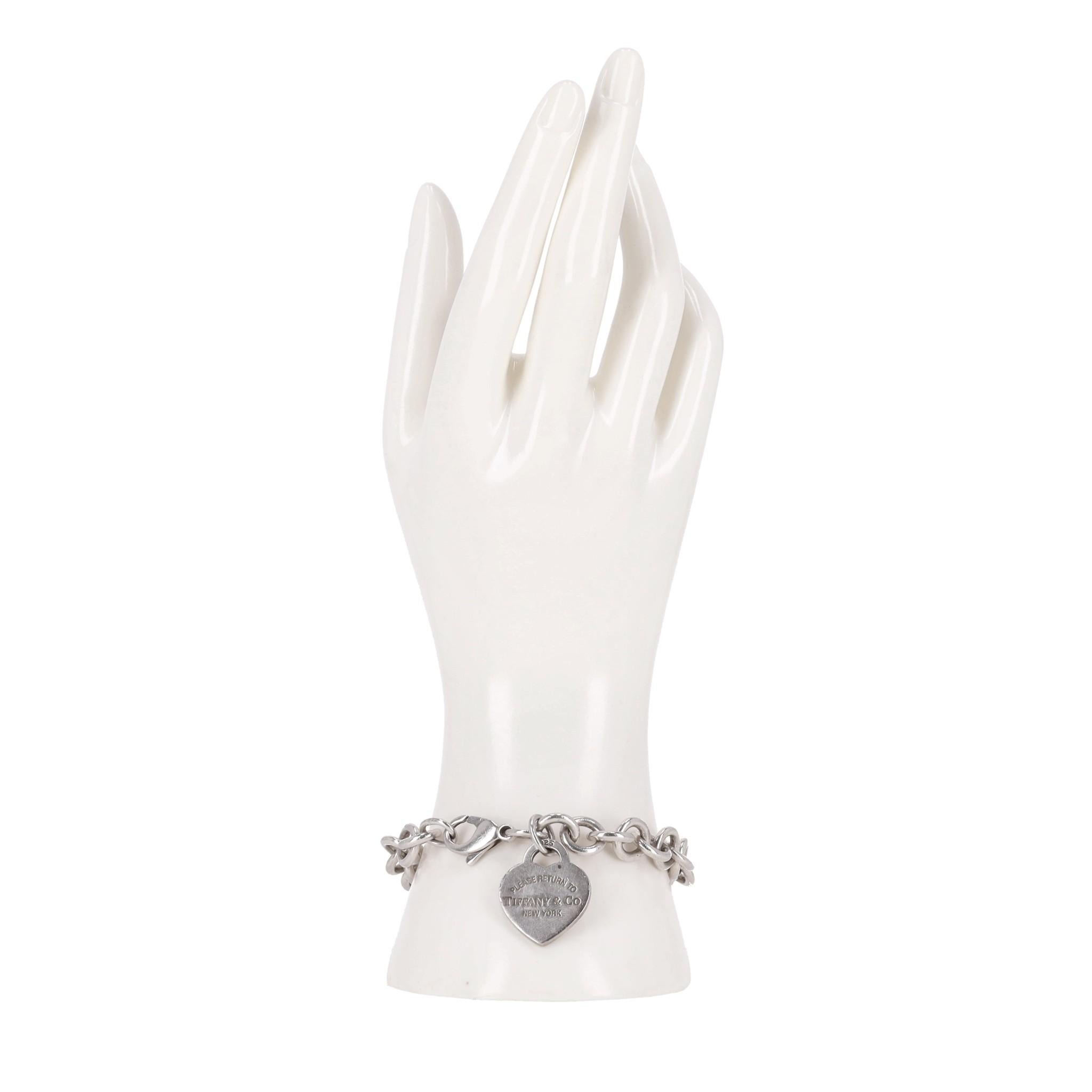 Tiffany & Co. Braccialetto con etichetta a forma di cuore in argento Sterling Return To Tiffany 4