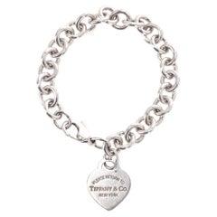 Tiffany & Co. Braccialetto con etichetta a forma di cuore in argento Sterling Return To Tiffany