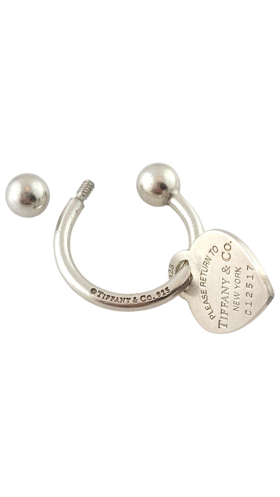 Women's Tiffany & Co Sterling Silver Return to Tiffany Heart Tag Key Ring #17413