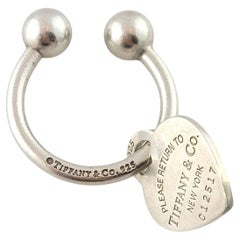 Tiffany & Co Sterling Silver Return to Tiffany Heart Tag Key Ring #17413