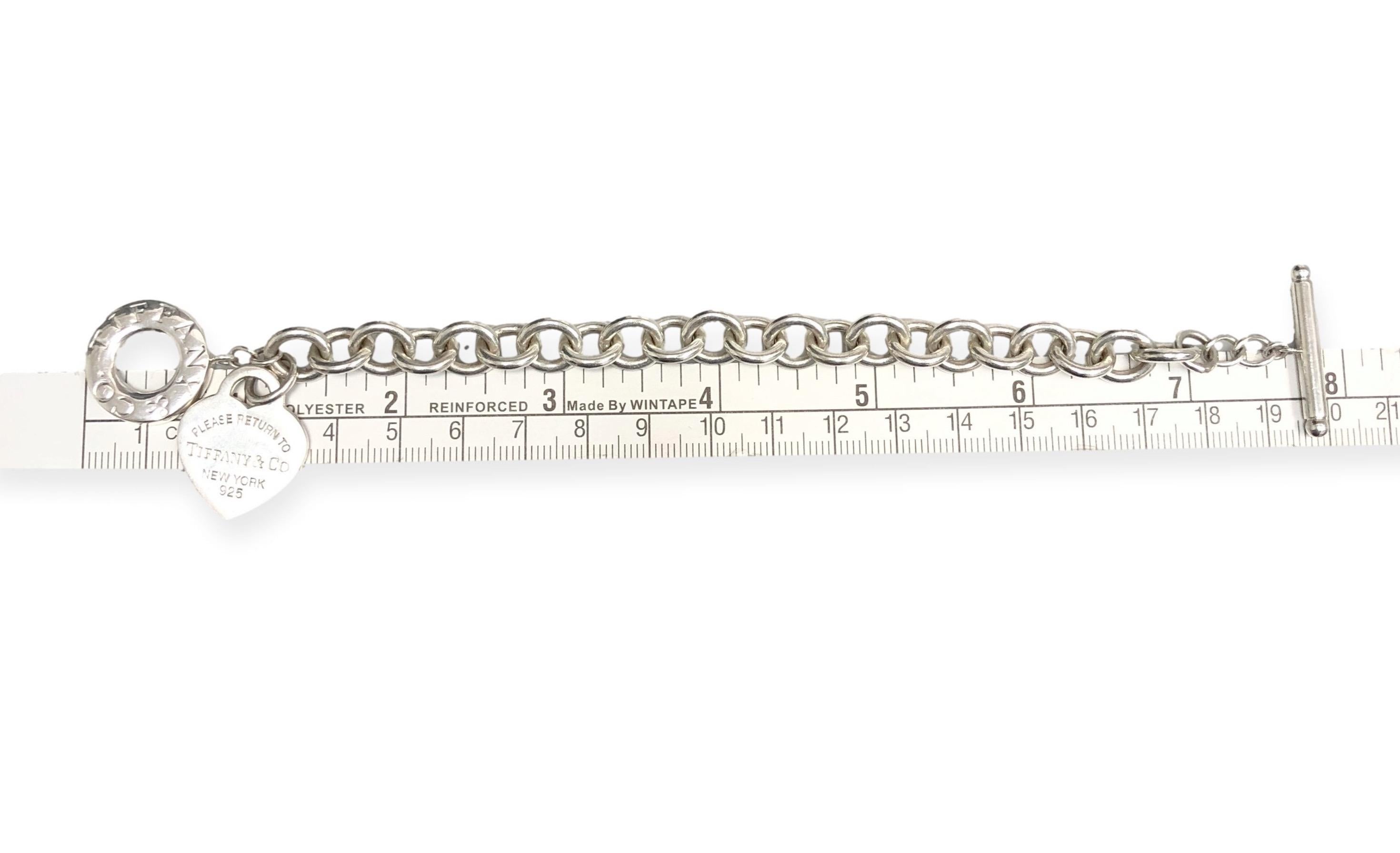 Tiffany & Co. Rückkehr zu Tiffany Herz-Tag-Gliederarmband aus Sterlingsilber (Moderne)