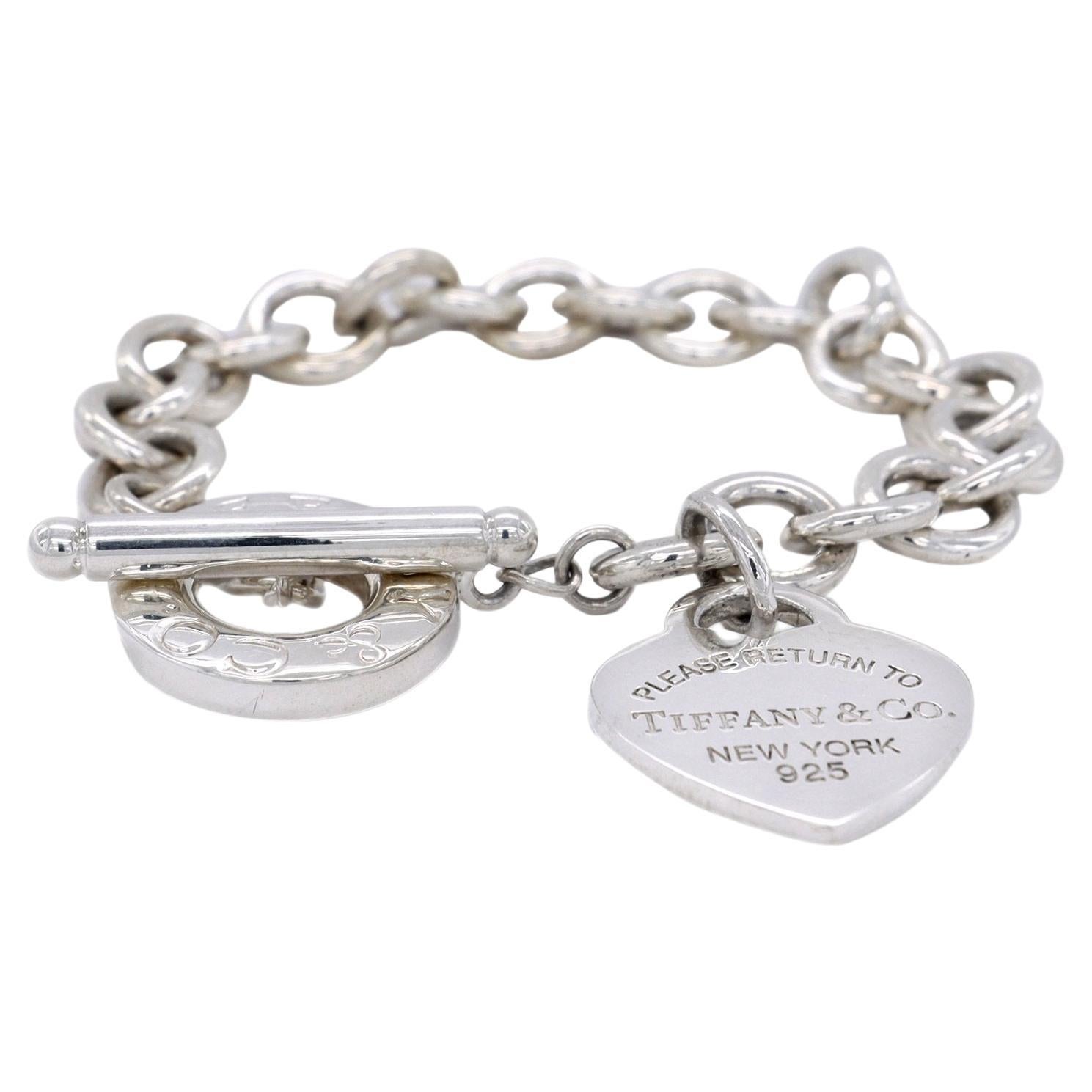 Tiffany & Co. Rückkehr zu Tiffany Herz-Tag-Gliederarmband aus Sterlingsilber