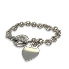 Tiffany & Co. Sterling Silver Return to Tiffany Heart Tag Toggle Bracelet 38.51g