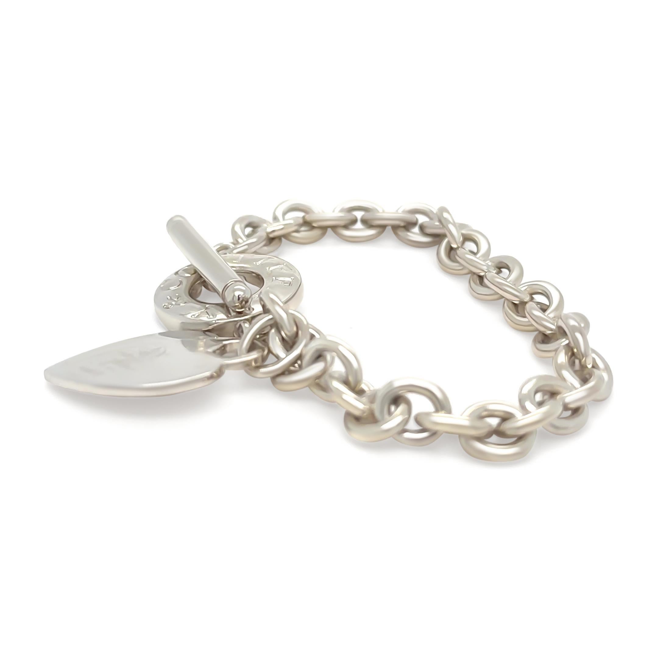 Tiffany & Co. Sterling Silver Return to Tiffany Heart Tag Toggle Bracelet 38.51g In Excellent Condition In SYDNEY, NSW