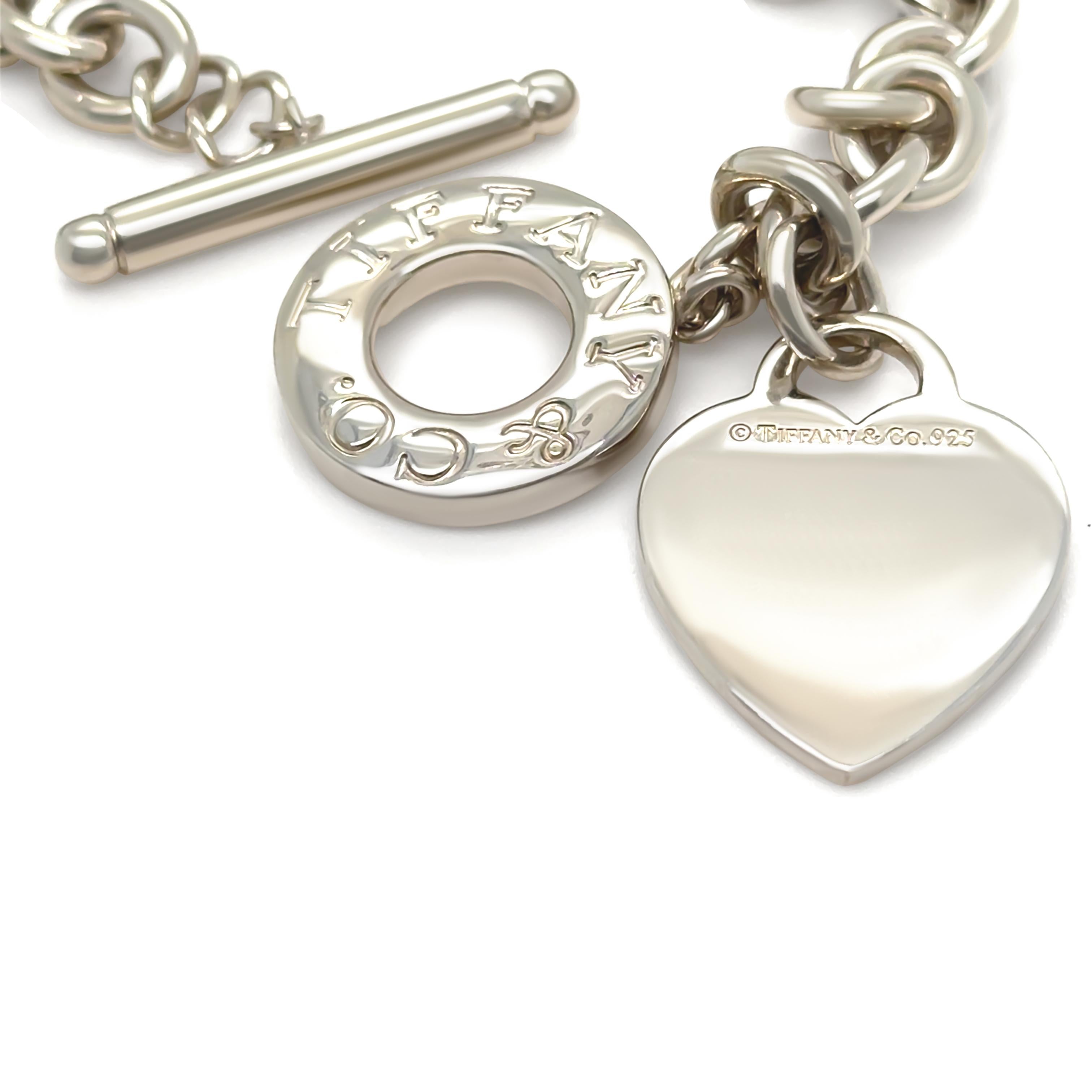 Tiffany & Co. Sterling Silver Return to Tiffany Heart Tag Toggle Bracelet 38.51g 1