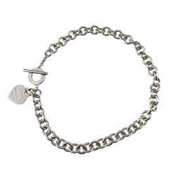 Tiffany & Co. Sterling Silver Return to Tiffany Heart Tag Toggle Necklace #21453