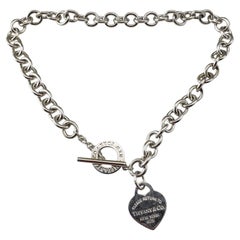 Tiffany & Co. Sterling Silver Return to Tiffany Heart Tag Toggle Necklace #21453