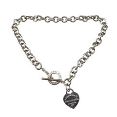 Tiffany & Co. Sterling Silver Return to Tiffany Heart Tag Toggle Necklace #21453