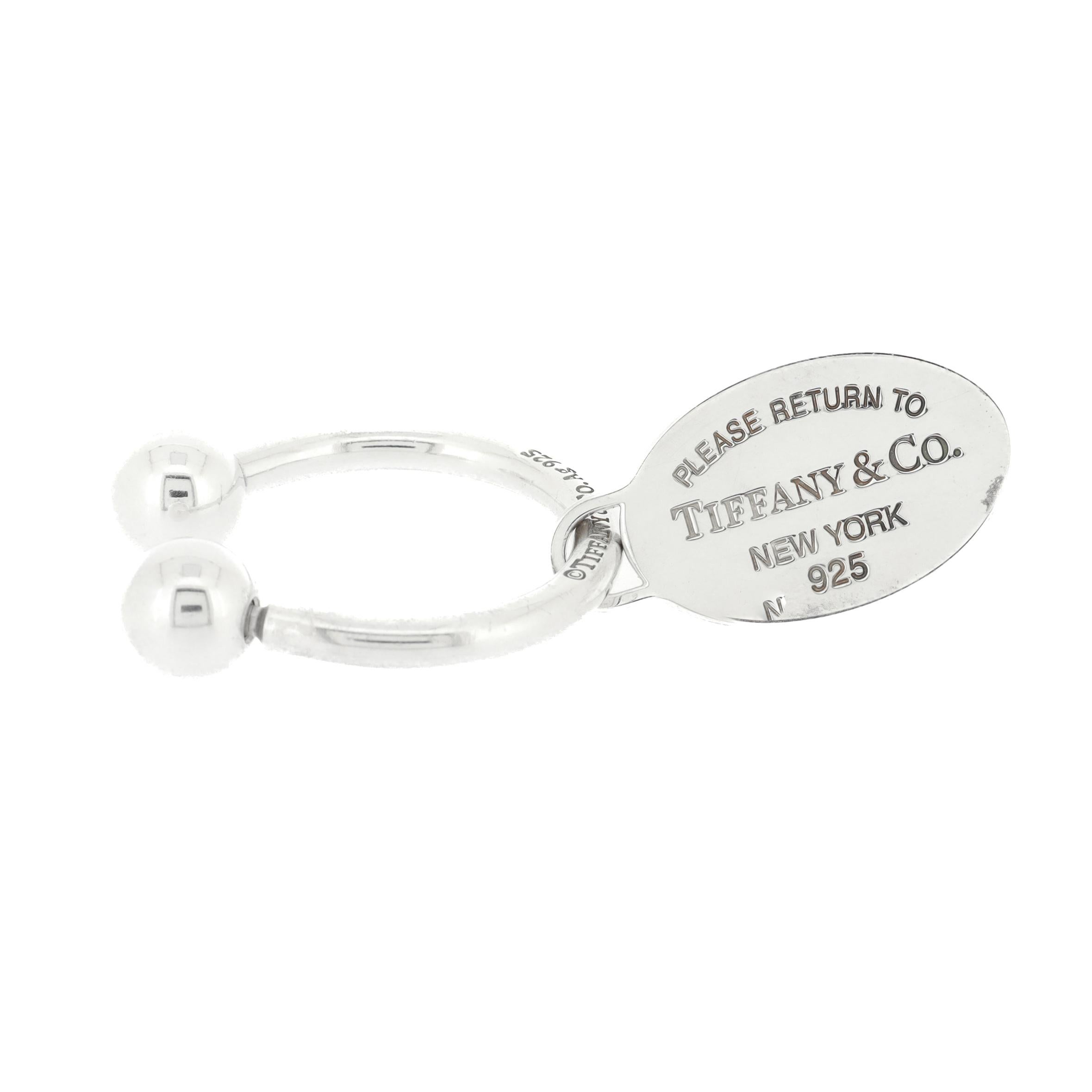 Tiffany & Co. Sterling Silver 'Return to Tiffany' Key Holder or Key Chain In Good Condition For Sale In Philadelphia, PA