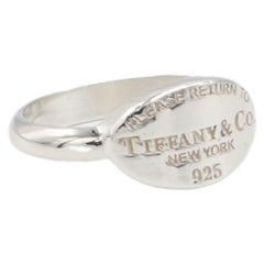 Tiffany & Co. Sterling Silver Return To Tiffany New York Oval Signet Band Ring