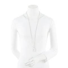 Tiffany & Co. Sterling Silver Return to Tiffany Oval Tag Ball Necklace