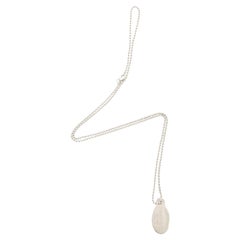 Tiffany & Co. Sterling Silver Return to Tiffany Oval Tag Ball Necklace