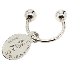 Tiffany & Co. Sterling Silver Return To Tiffany Oval Tag Keychain #24441