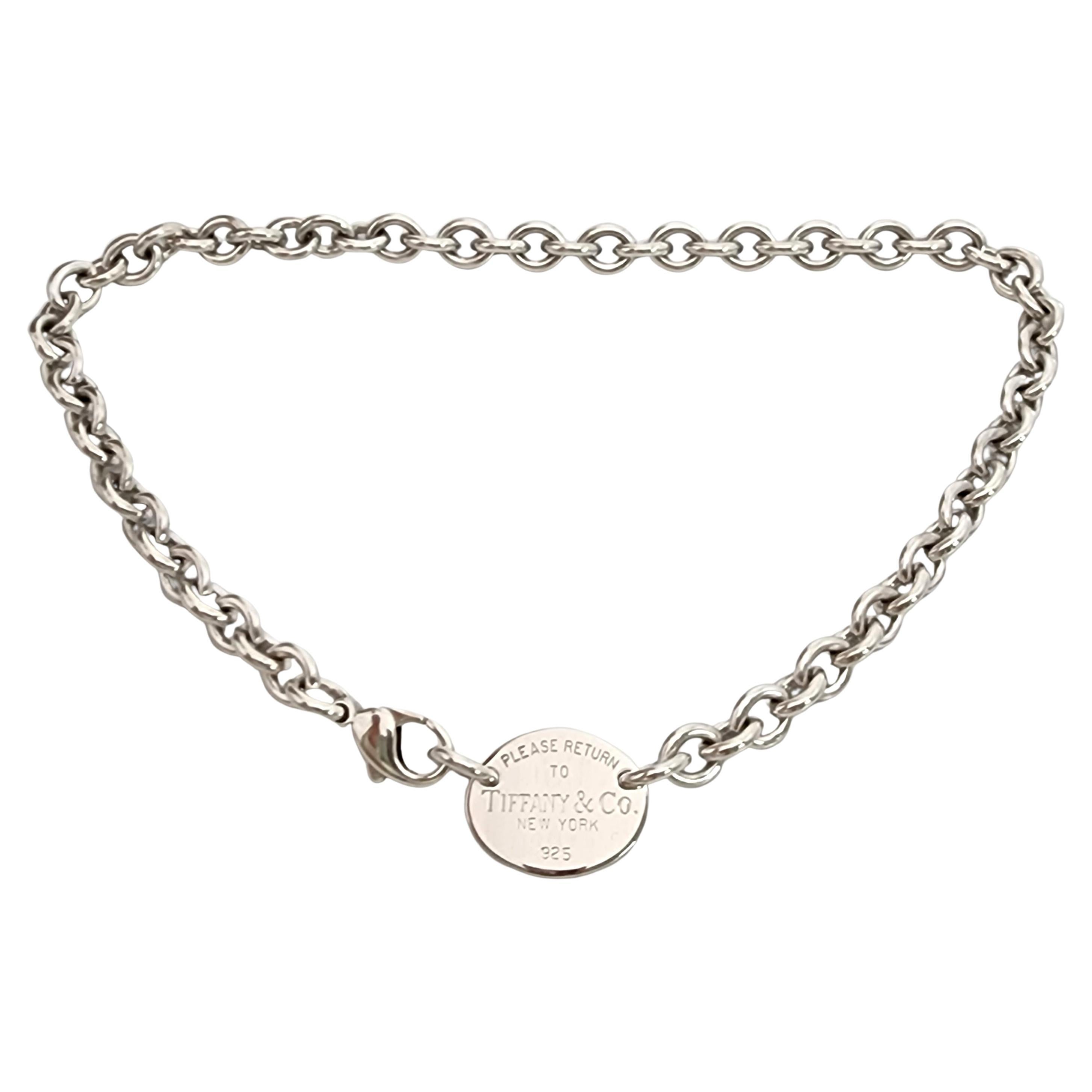 Tiffany & Co Sterling Silver Return To Tiffany Rolo Choker Necklace 15" (collier ras de cou)