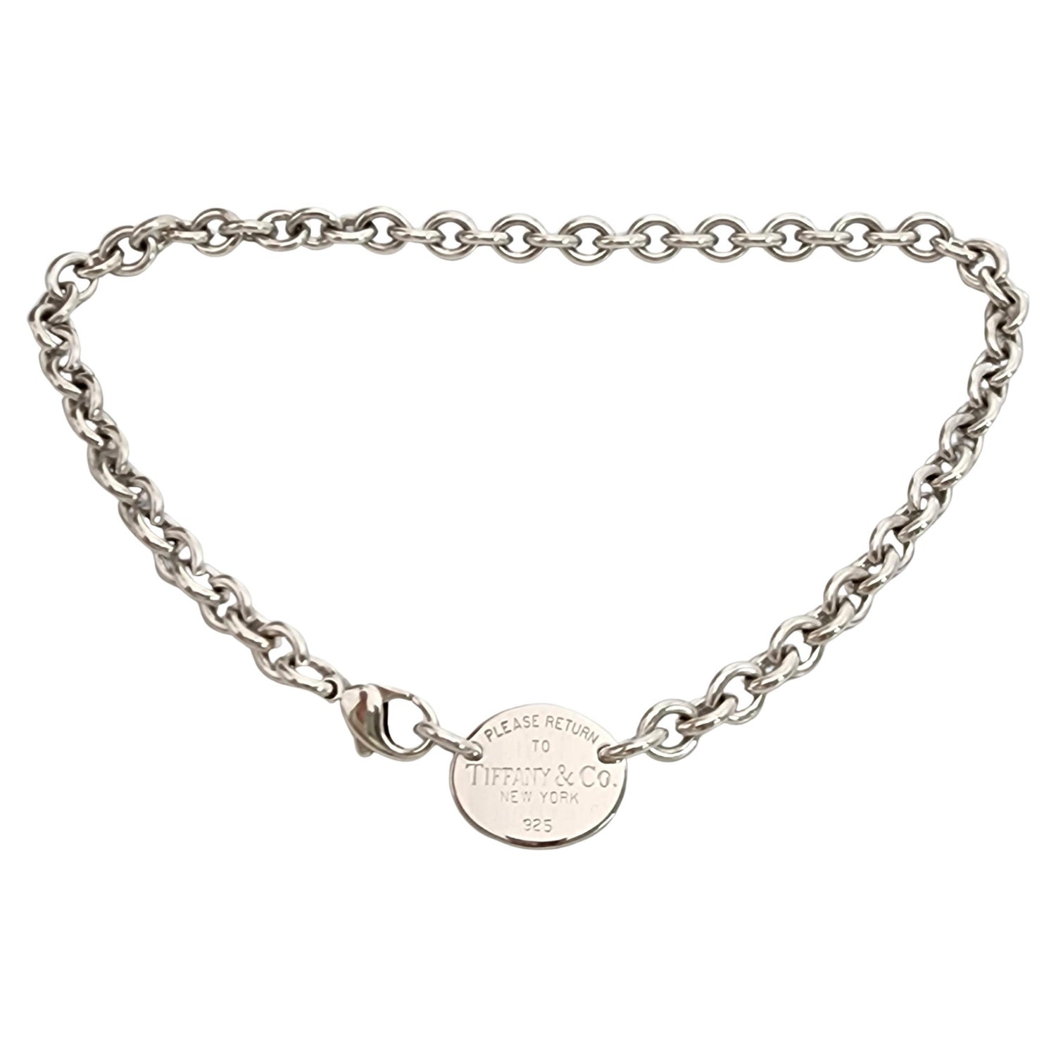 Please Return To Tiffany and Co. New 925 Sterling Silver Choker Necklace For Sale at 1stDibs | please return to & co new york 925, tiffany and silver choker,