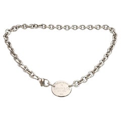 Tiffany & Co Sterlingsilber Return To Tiffany Rolo Choker Halskette 15"