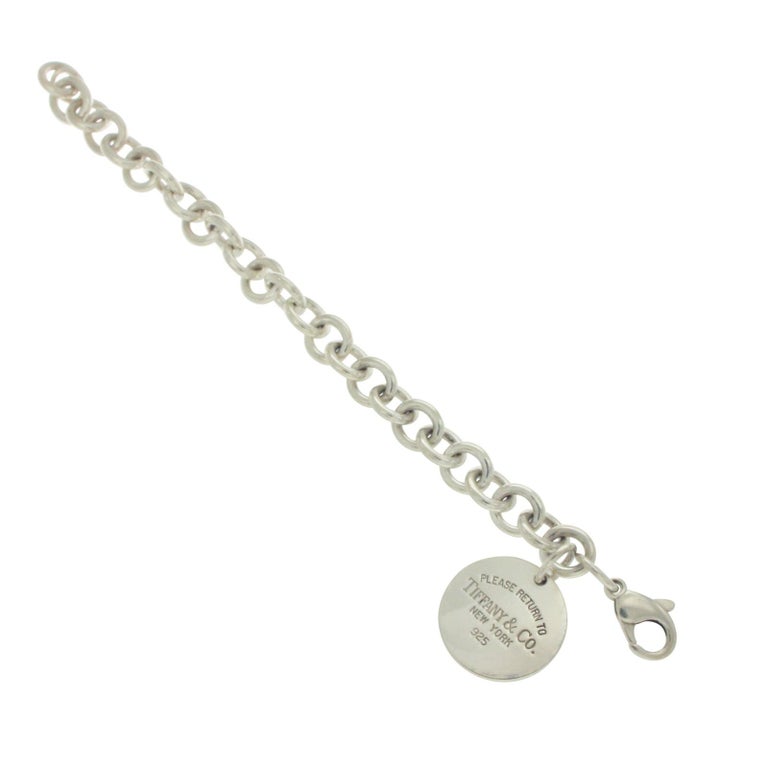 Tiffany and Co. Sterling Silver Return to Tiffany Round Charm Bracelet ...