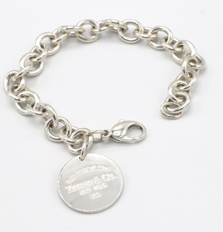 Buy Tiffany & Co Silver Shopping Bag Charm Bracelet Bangle Link