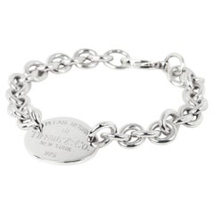 Tiffany & Co. Pulsera con colgante de plata de ley Return to Tiffany Tag
