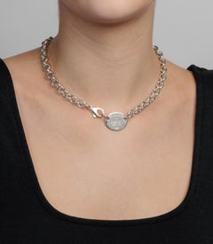 Tiffany & Co. Sterling Silber Rückkehr zu Tiffany Tag Charme Halskette