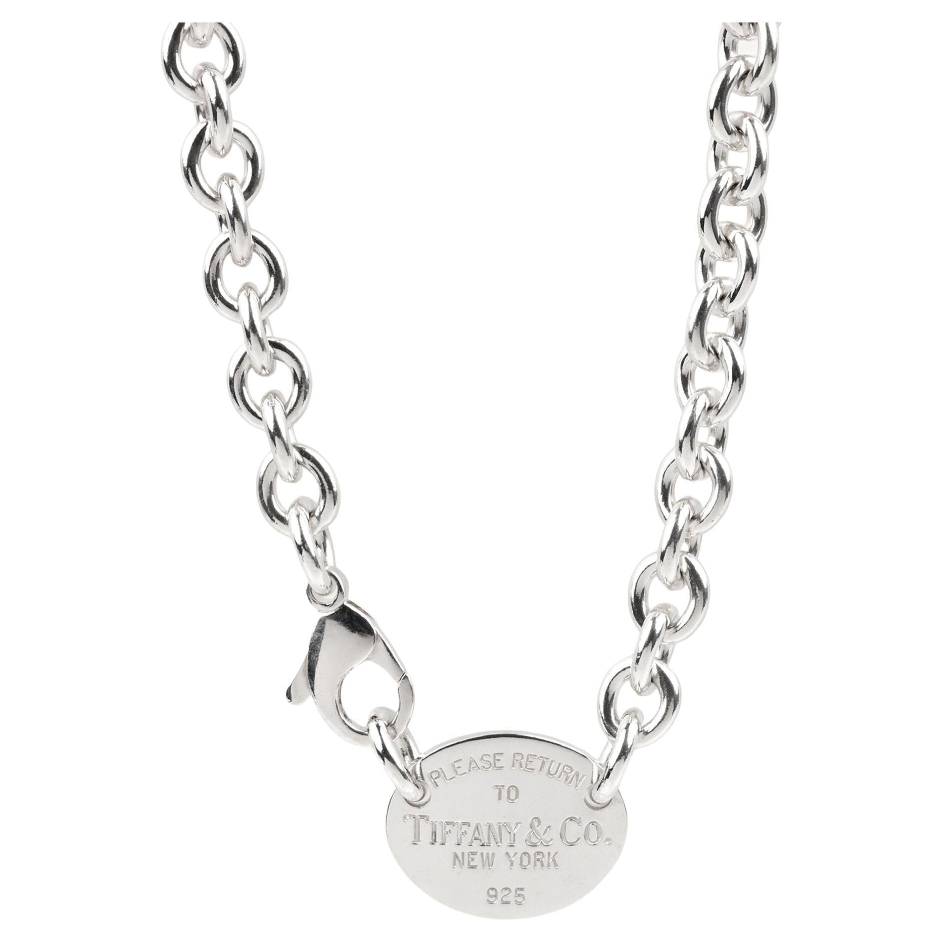 Tiffany & Co. Collier à breloques en argent Sterling Return to Tiffany