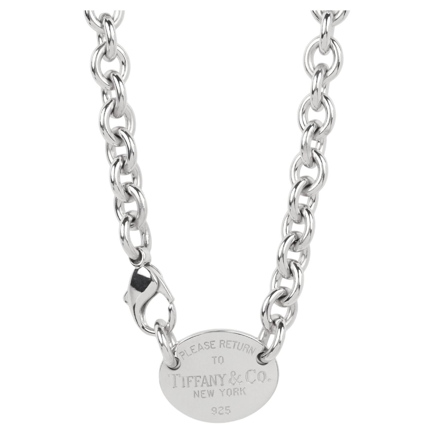 Tiffany & Co. Sterling Silver Return to Tiffany Tag Charm Necklace