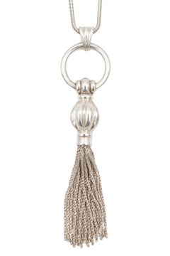 Tiffany & Co. Sterling Silver Ring and Tassel Pendant Necklace