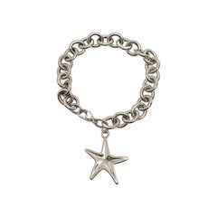 Tiffany & Co Sterling Silver Rolo Link Turquoise Starfish Bracelet
