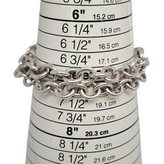 Tiffany & Co Sterling Silver Rolo Necklace with Heart Tag