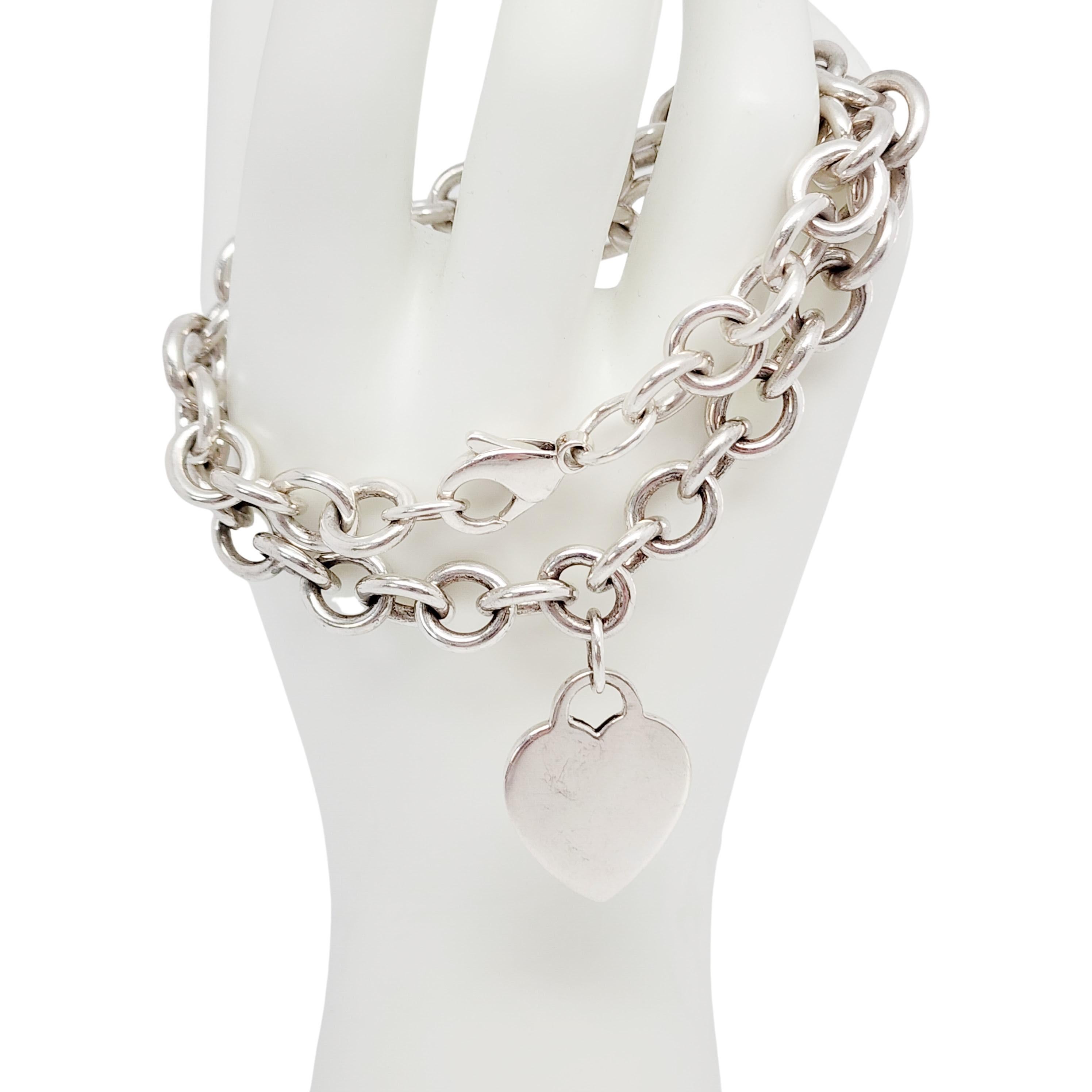 tiffany heart link bracelet