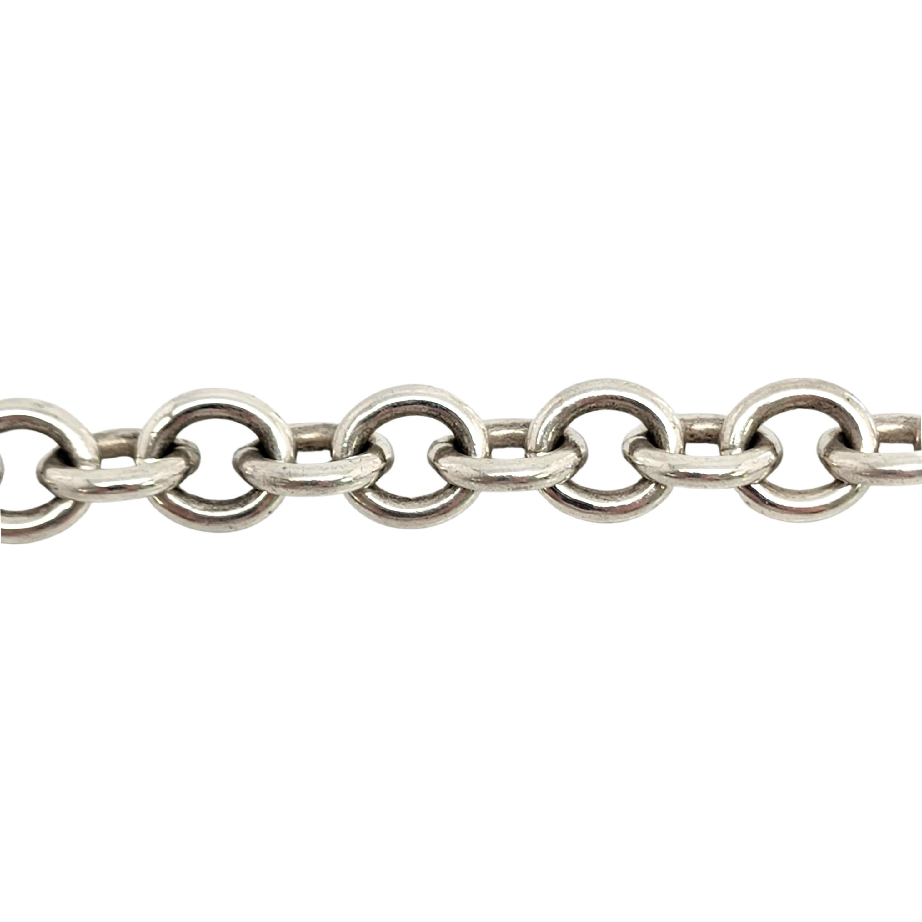 Tiffany & Co Sterling Silver Rolo Necklace with Heart Tag 2