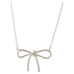 Tiffany & Co. Sterling Silver Rope Bow Pendant