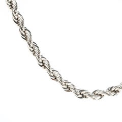 Tiffany & Co Sterling Silver Rope Chain, Length 24 Inches
