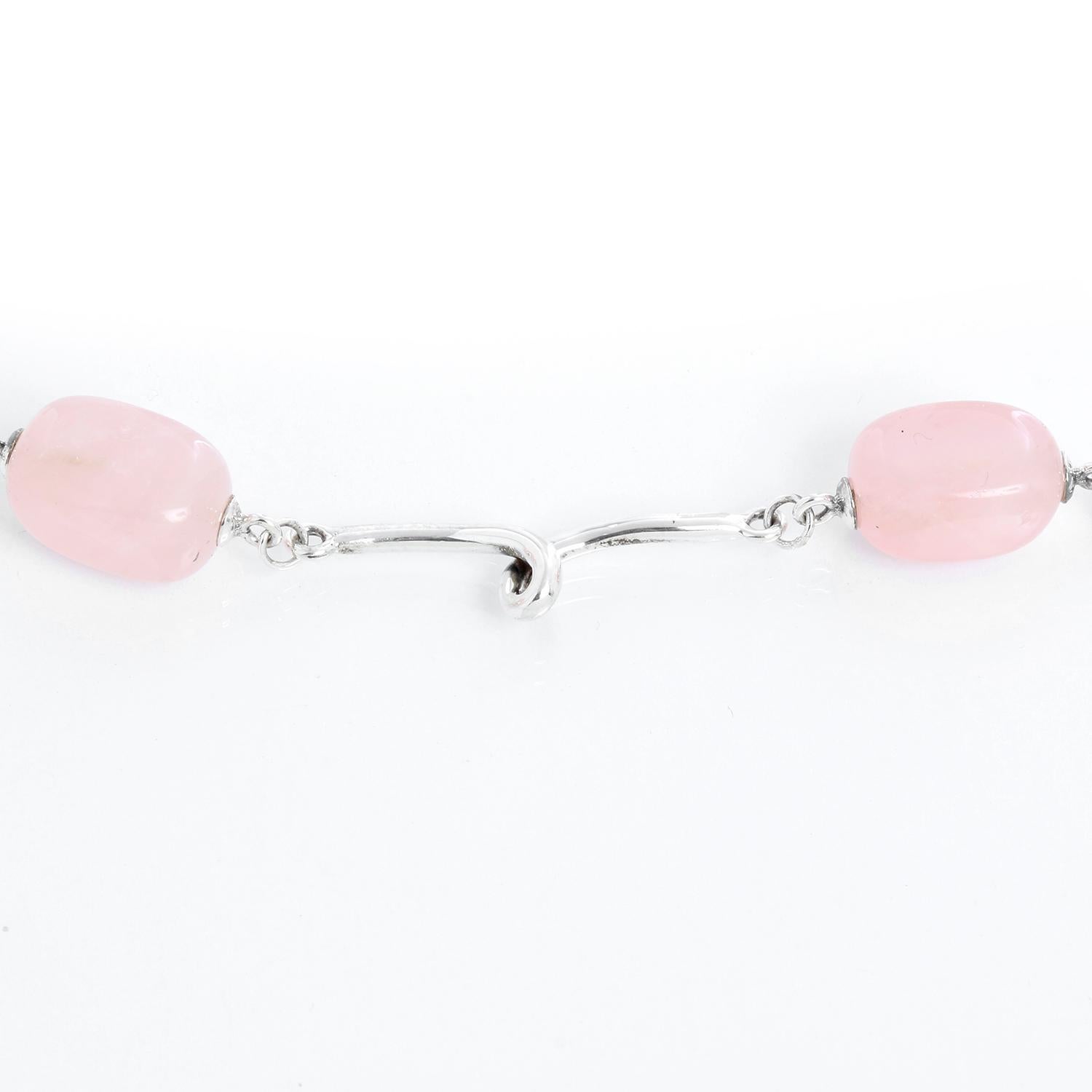 tiffany rose quartz necklace