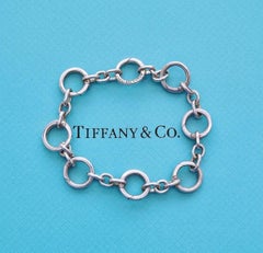 Tiffany & Co. Sterling Silver Round Link Bracelet 7.25 Inches