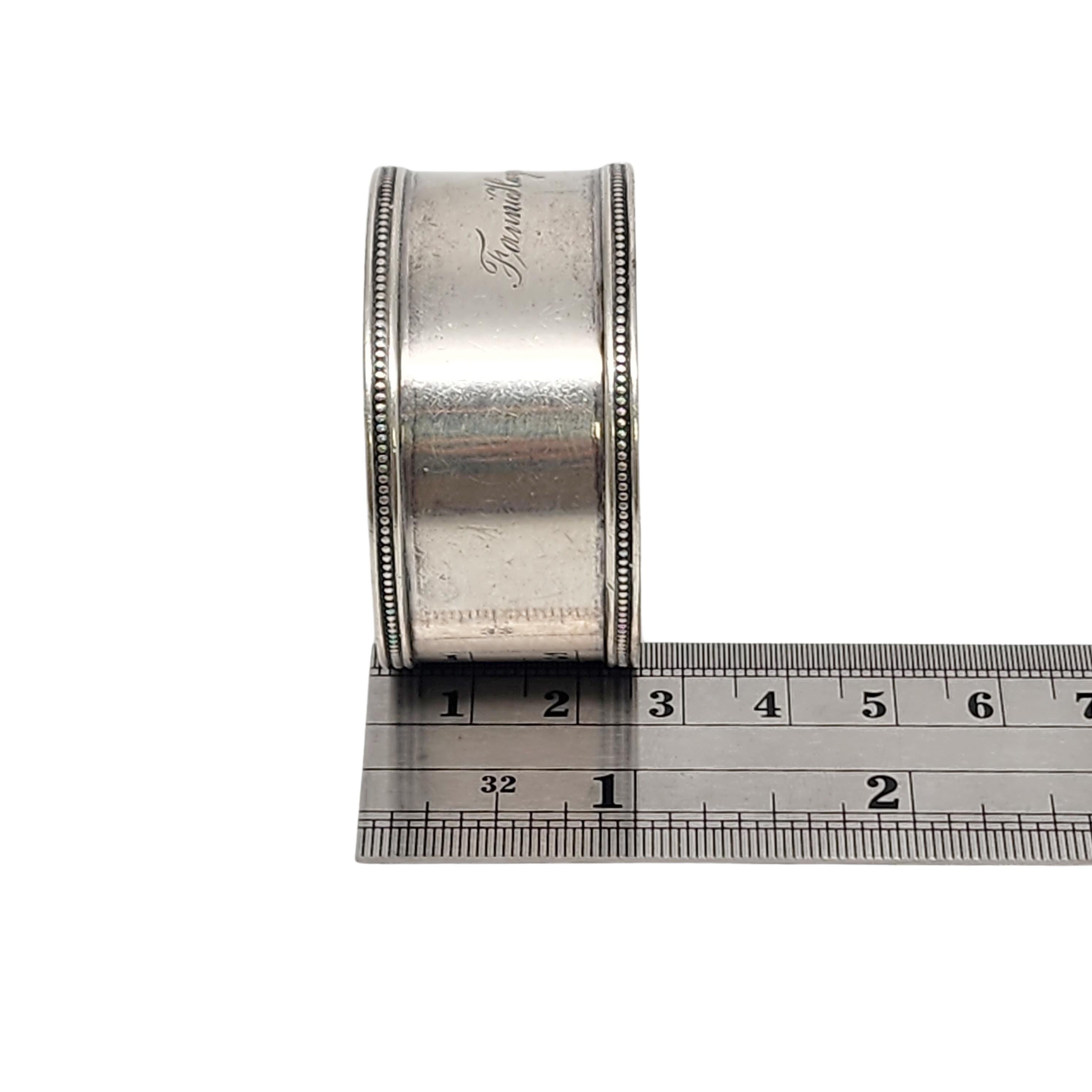 Tiffany & Co Sterling Silver Round Napkin Ring w/Engraving #18118 5
