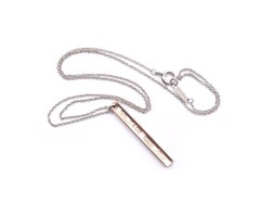 Tiffany & Co. Sterling Silver Rubedo Bar Necklace