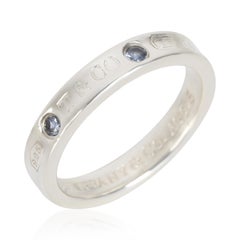 Tiffany & Co. Sterling Silver Sapphire 1837 Ring