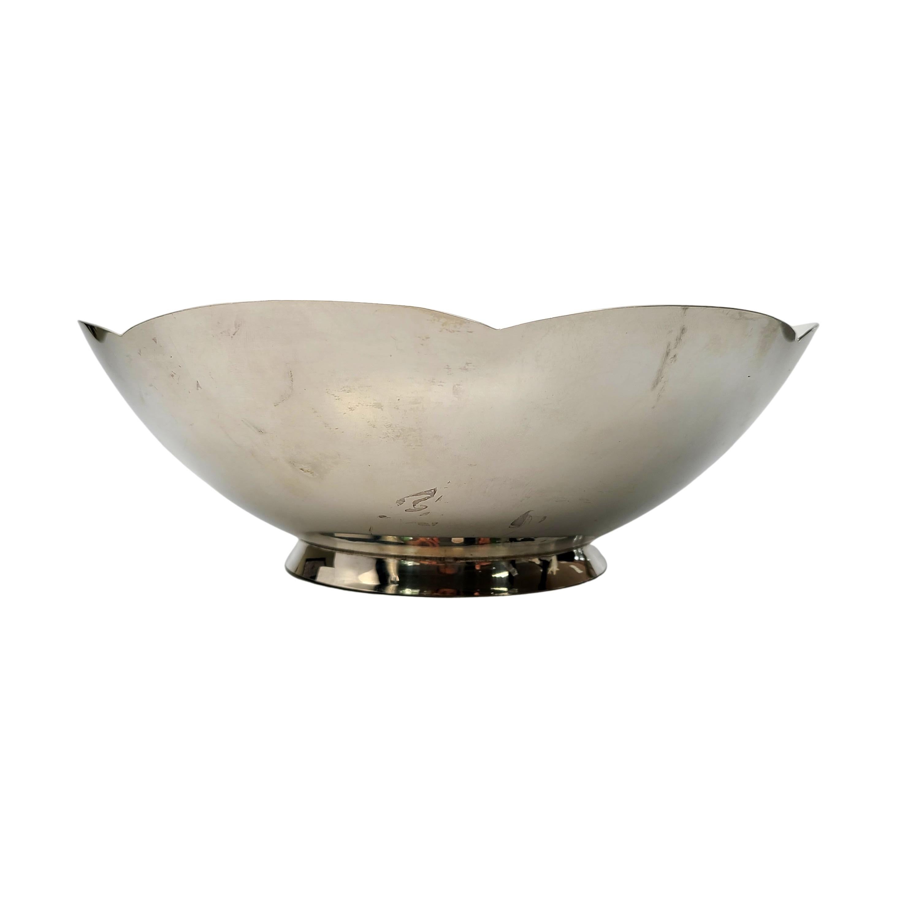 silver flower bowl