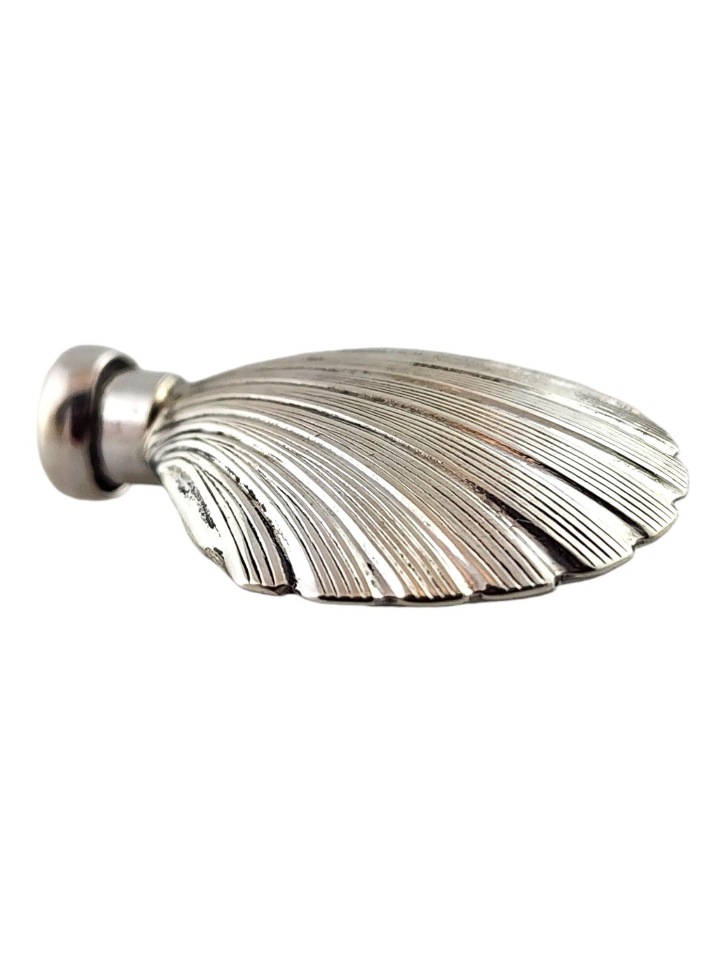 Tiffany & Co Sterling Silver Scallop Shell Perfume Bottle Dabber #19082 2