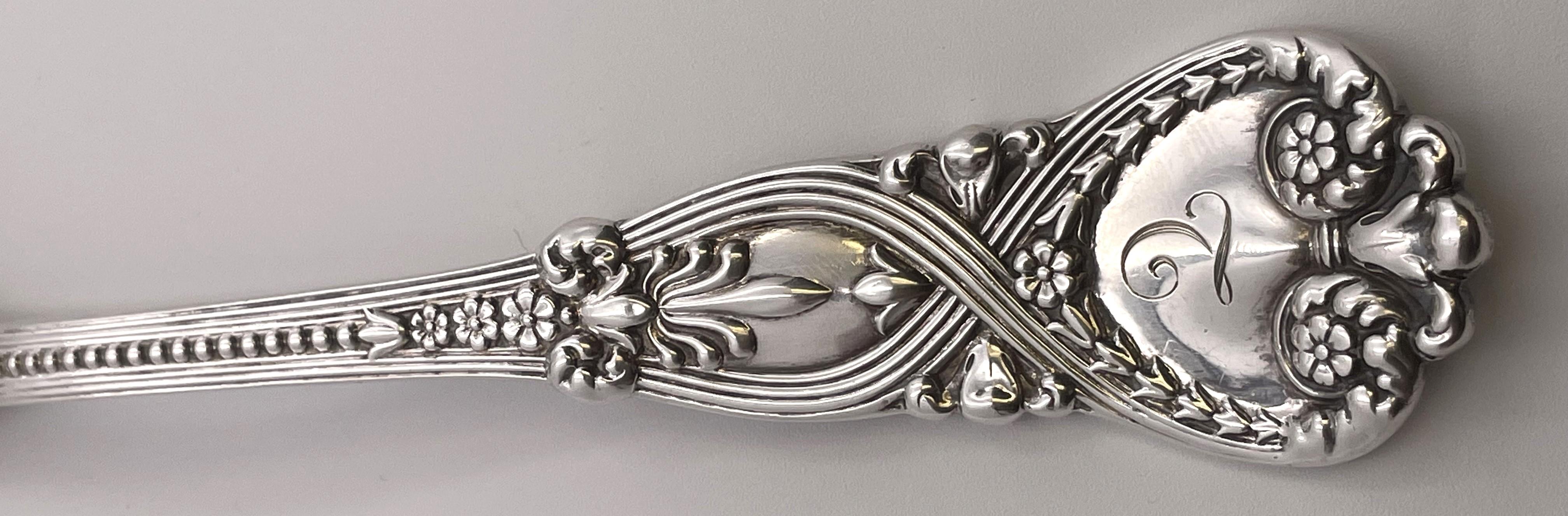 20th Century Tiffany & Co. Sterling Silver Scalloped Sauce Gravy Ladle in Saint James Pattern For Sale