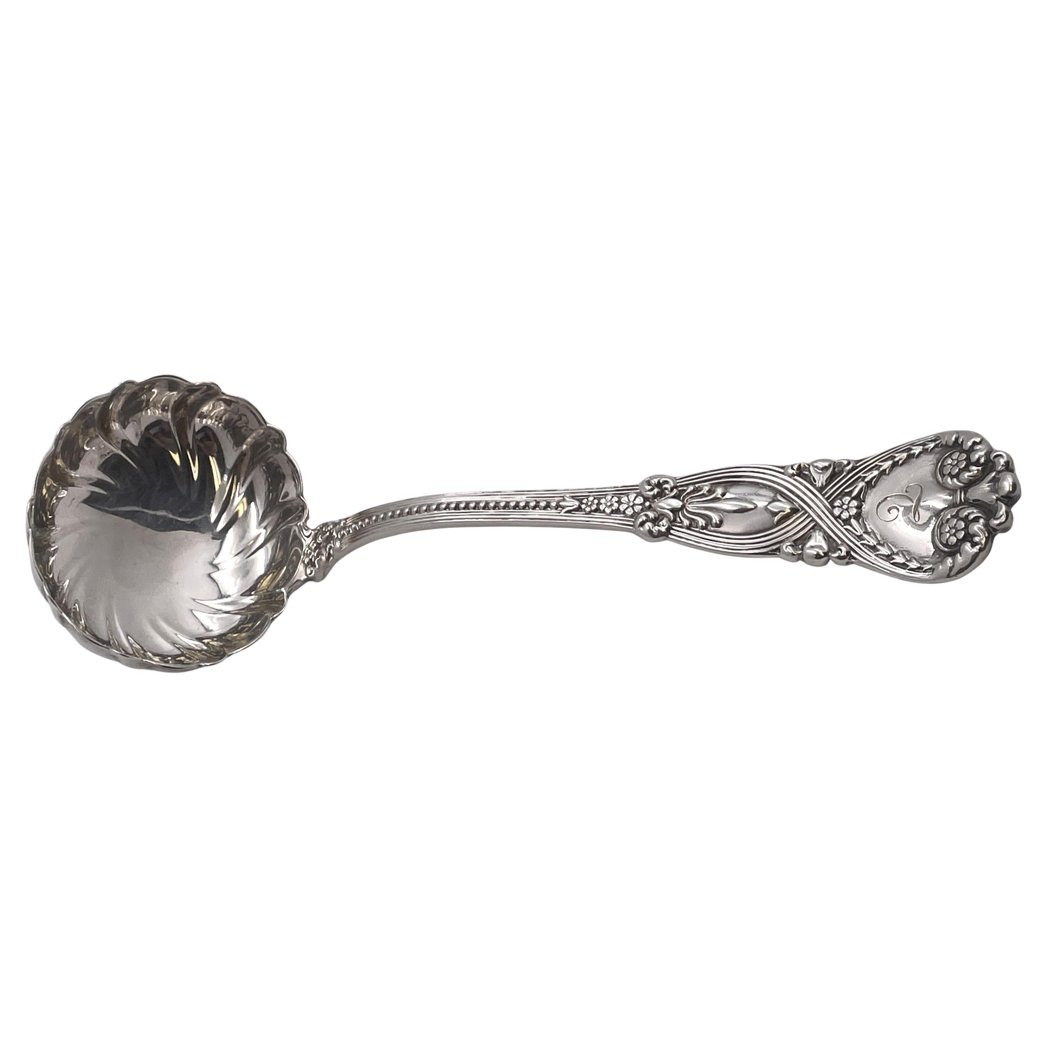Tiffany & Co. Sterling Silver Scalloped Sauce Gravy Ladle in Saint James Pattern For Sale