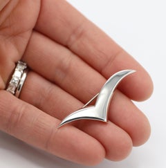 Tiffany & Co. Sterling Silver Seagull Bird Pin Brooch