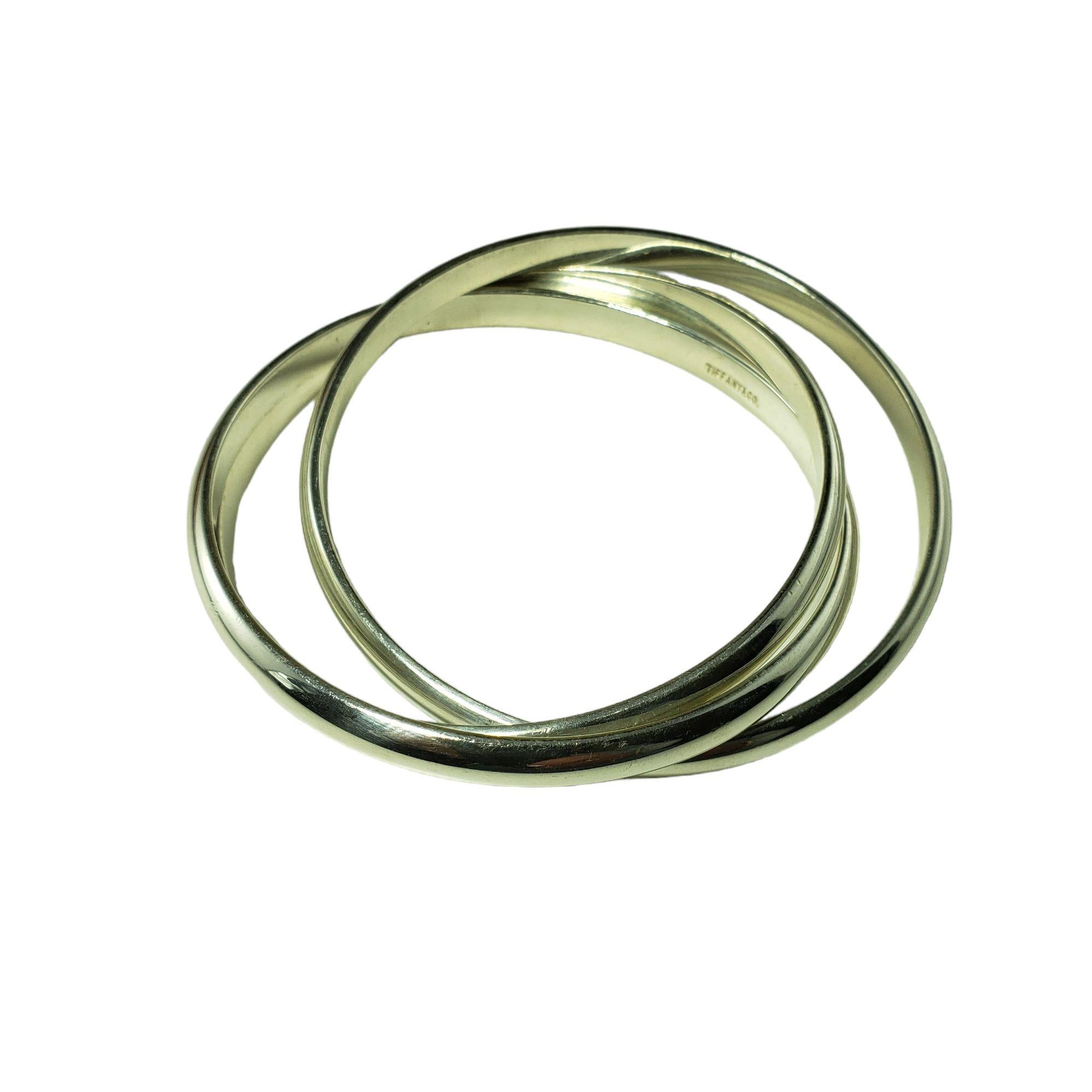 Women's Tiffany & Co. Sterling Silver Set of 3 Interlocking Bangle Bracelets